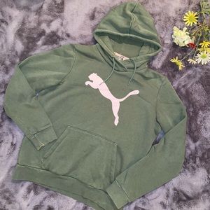 Puma army green hoodie